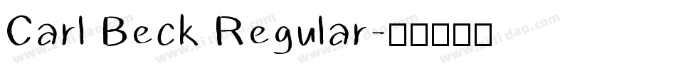 Carl Beck Regular字体转换
